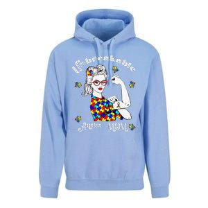 Unbreakable Autist Mom Autistic Autism Awareness Day Unisex Surf Hoodie