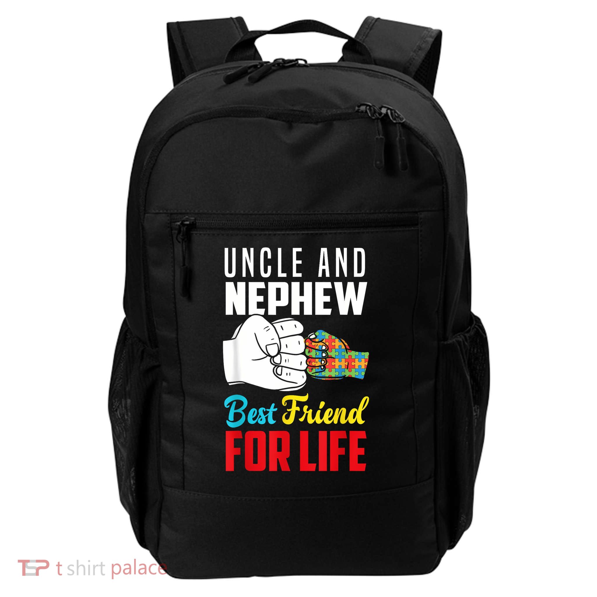 Uncle And Nephew Best Friend For Life Autistic Autism Uncle Daily Commute Backpack