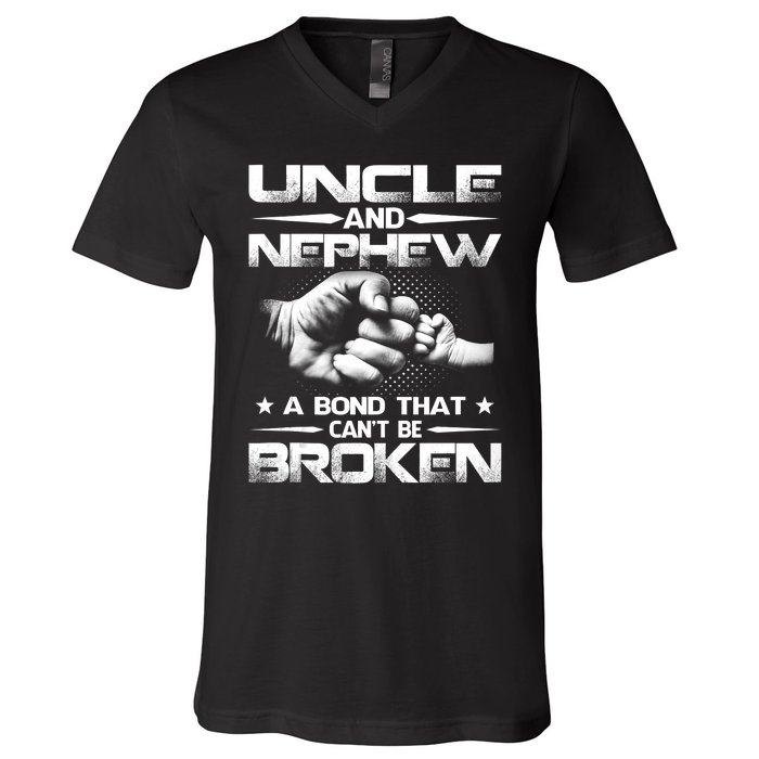 Uncle And Nephew A Bond That Can't Be Broken Family V-Neck T-Shirt