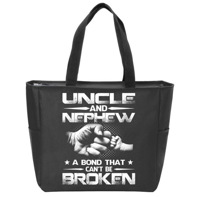 Uncle And Nephew A Bond That Can't Be Broken Family Zip Tote Bag