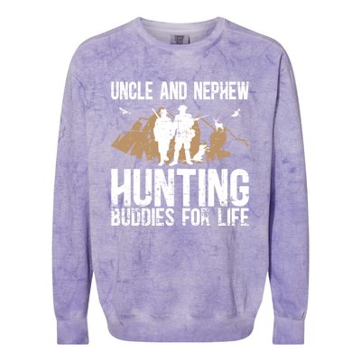 Uncle And Nephew Hunting Buddies Uncle And Nephew Cool Gift Colorblast Crewneck Sweatshirt