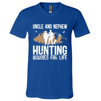 Uncle And Nephew Hunting Buddies Uncle And Nephew Cool Gift V-Neck T-Shirt