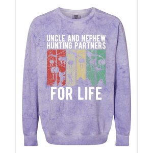 Uncle And Nephew Hunting Partners Hunting Buddies Meaningful Gift Colorblast Crewneck Sweatshirt