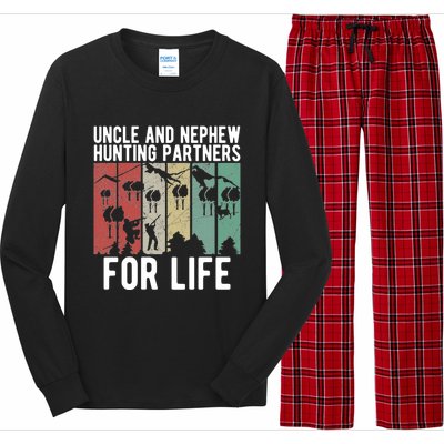 Uncle And Nephew Hunting Partners Hunting Buddies Meaningful Gift Long Sleeve Pajama Set