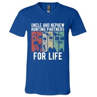 Uncle And Nephew Hunting Partners Hunting Buddies Meaningful Gift V-Neck T-Shirt