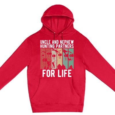 Uncle And Nephew Hunting Partners Hunting Buddies Meaningful Gift Premium Pullover Hoodie