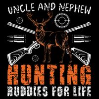 Uncle And Nephew Hunting Buddies Uncle And Nephew Drawstring Bag