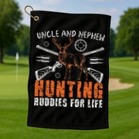 Uncle And Nephew Hunting Buddies Uncle And Nephew Golf Towel