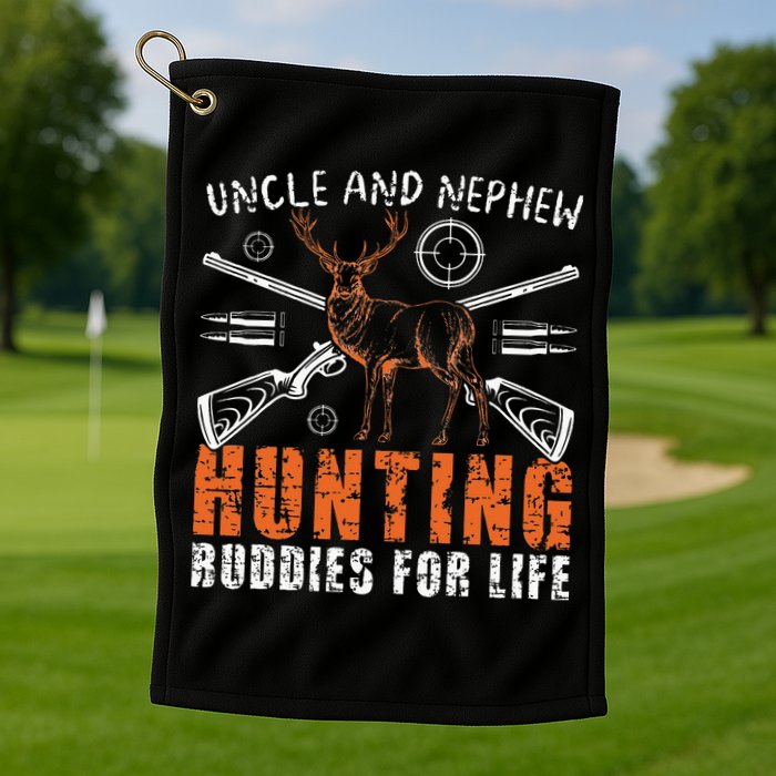 Uncle And Nephew Hunting Buddies Uncle And Nephew Golf Towel