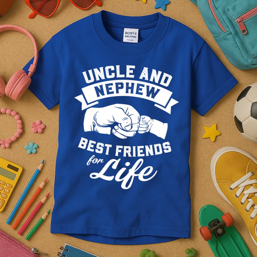 Uncle And Nephew Best Friends For Life Gift Kids T-Shirt