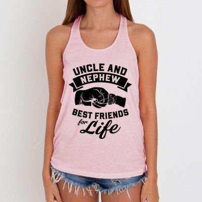 Uncle And Nephew Best Friends For Life Gift Women's Knotted Racerback Tank