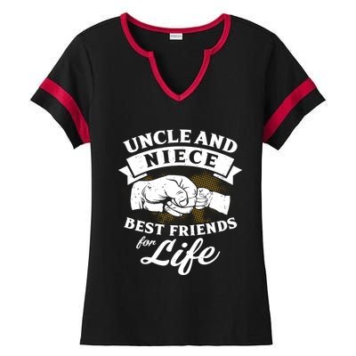 Uncle And Niece Best Friends For Life Gift Ladies Halftime Notch Neck Tee