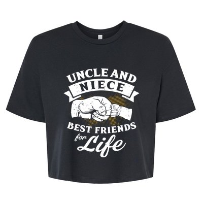 Uncle And Niece Best Friends For Life Gift Bella+Canvas Jersey Crop Tee