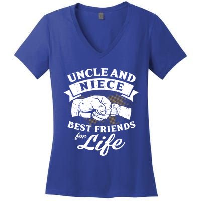 Uncle And Niece Best Friends For Life Gift Women's V-Neck T-Shirt