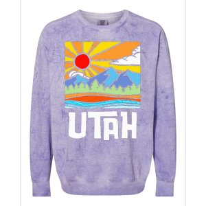 Utah Artistic Nature & Mountains Colorblast Crewneck Sweatshirt