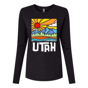 Utah Artistic Nature & Mountains Womens Cotton Relaxed Long Sleeve T-Shirt