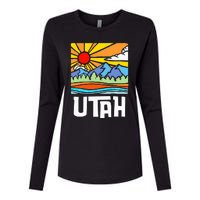 Utah Artistic Nature & Mountains Womens Cotton Relaxed Long Sleeve T-Shirt