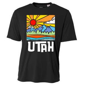 Utah Artistic Nature & Mountains Cooling Performance Crew T-Shirt