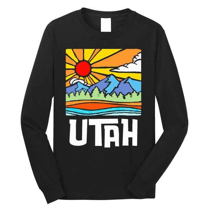 Utah Artistic Nature & Mountains Long Sleeve Shirt