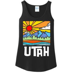 Utah Artistic Nature & Mountains Ladies Essential Tank