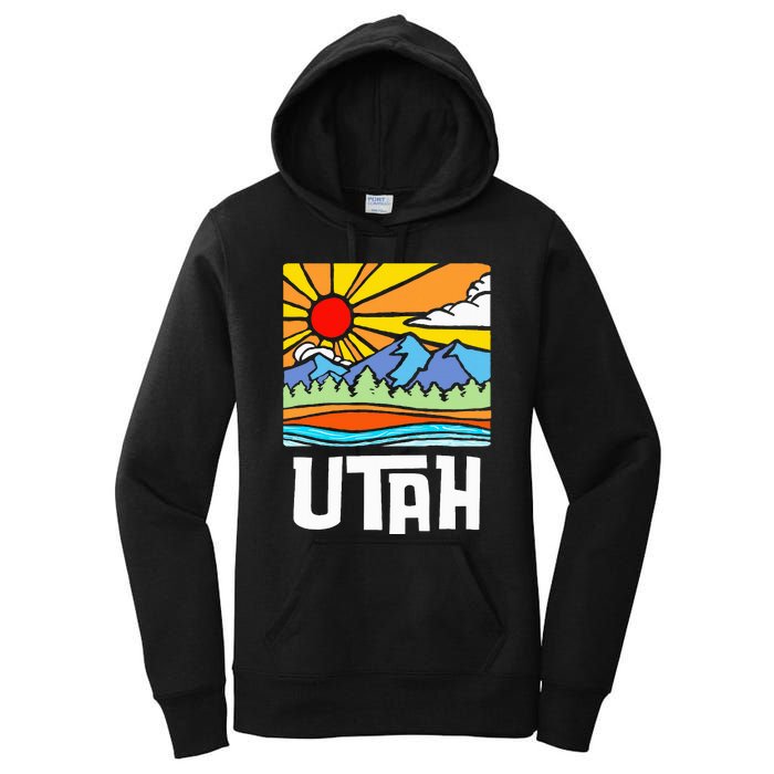 Utah Artistic Nature & Mountains Women's Pullover Hoodie