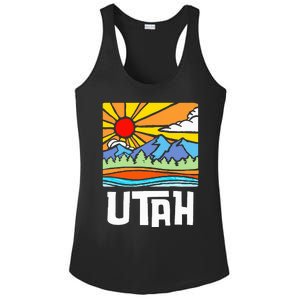 Utah Artistic Nature & Mountains Ladies PosiCharge Competitor Racerback Tank