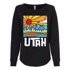 Utah Artistic Nature & Mountains Womens California Wash Sweatshirt