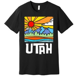 Utah Artistic Nature & Mountains Premium T-Shirt