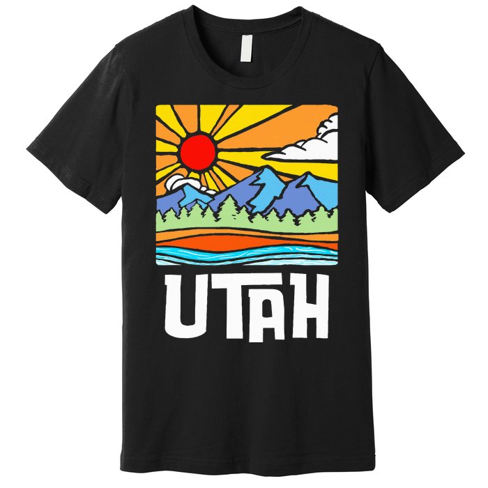 Utah Artistic Nature & Mountains Premium T-Shirt