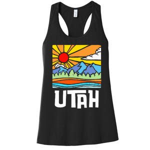 Utah Artistic Nature & Mountains Women's Racerback Tank