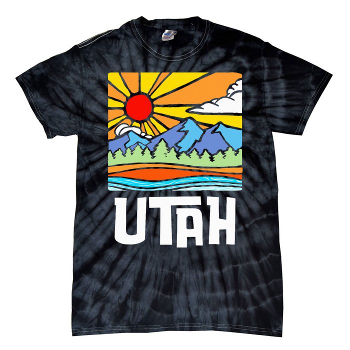 Utah Artistic Nature & Mountains Tie-Dye T-Shirt