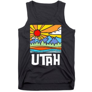 Utah Artistic Nature & Mountains Tank Top