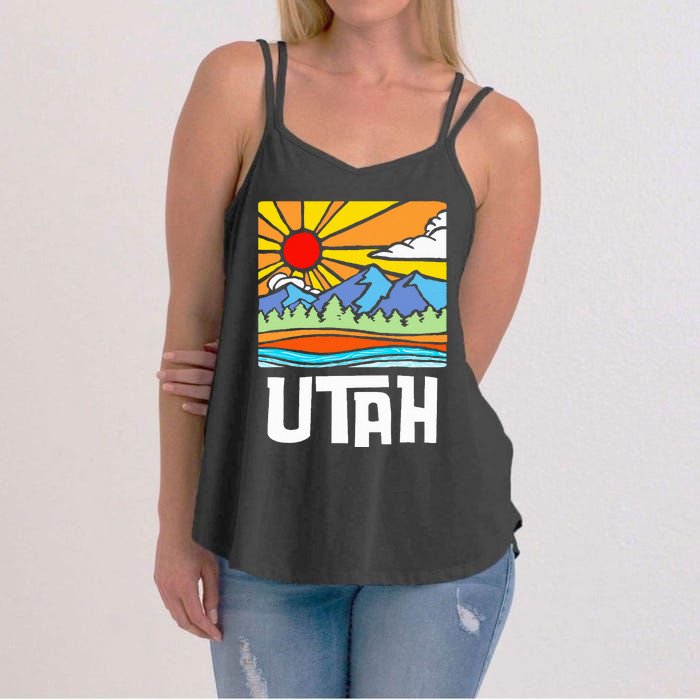 Utah Artistic Nature & Mountains Women's Strappy Tank