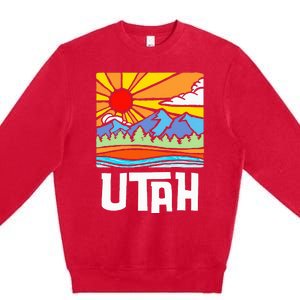 Utah Artistic Nature & Mountains Premium Crewneck Sweatshirt