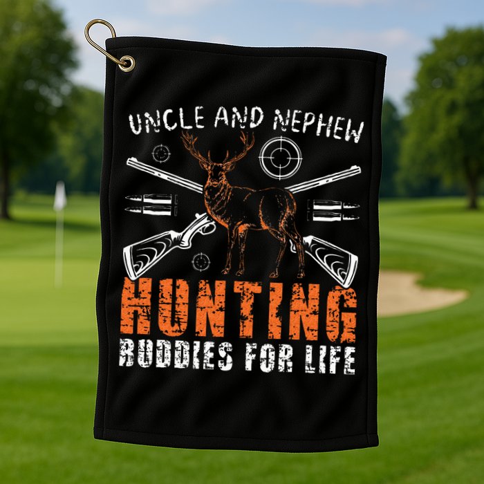 Uncle And Nephew Hunting Buddies Uncle And Nephew Golf Towel