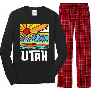 Utah Artistic Nature & Mountains Long Sleeve Pajama Set