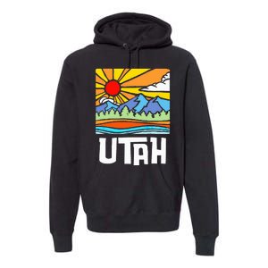 Utah Artistic Nature & Mountains Premium Hoodie