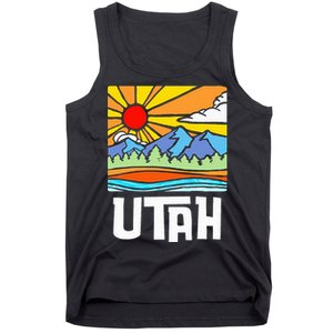 Utah Artistic Nature & Mountains Tank Top