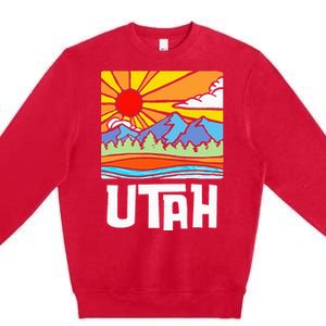 Utah Artistic Nature & Mountains Premium Crewneck Sweatshirt