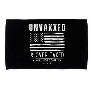 Unvaxxed And Overtaxed Microfiber Hand Towel