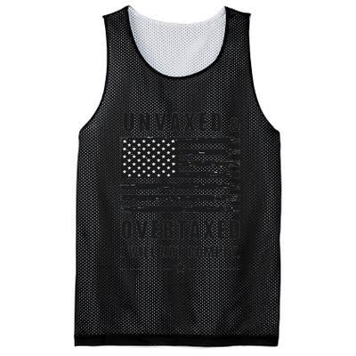 Unvaxxed And Overtaxed I Will Not Comply Funny Saying Mesh Reversible Basketball Jersey Tank