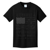 Unvaxxed And Overtaxed I Will Not Comply Funny Saying Kids T-Shirt
