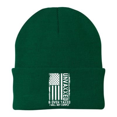 Unvaxxed And Overtaxed Knit Cap Winter Beanie