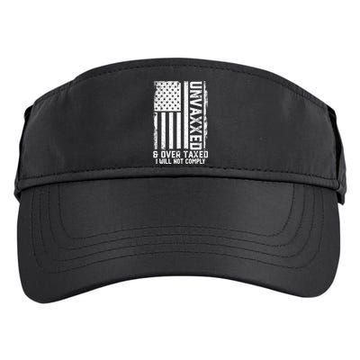 Unvaxxed And Overtaxed Adult Drive Performance Visor