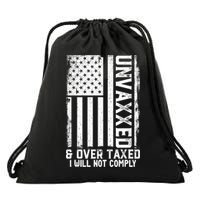 Unvaxxed And Overtaxed Drawstring Bag