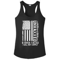 Unvaxxed And Overtaxed Ladies PosiCharge Competitor Racerback Tank