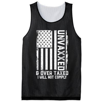 Unvaxxed And Overtaxed Mesh Reversible Basketball Jersey Tank