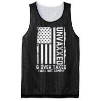 Unvaxxed And Overtaxed Mesh Reversible Basketball Jersey Tank