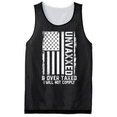 Unvaxxed And Overtaxed Mesh Reversible Basketball Jersey Tank