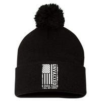 Unvaxxed And Overtaxed Pom Pom 12in Knit Beanie
